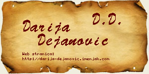 Darija Dejanović vizit kartica